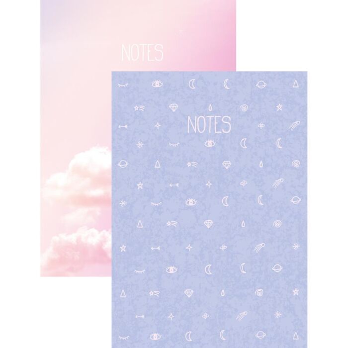 Kaiser Style Pocket Notebooks 4"X6" 60 Pages 2/Pkg - Lunar Blank