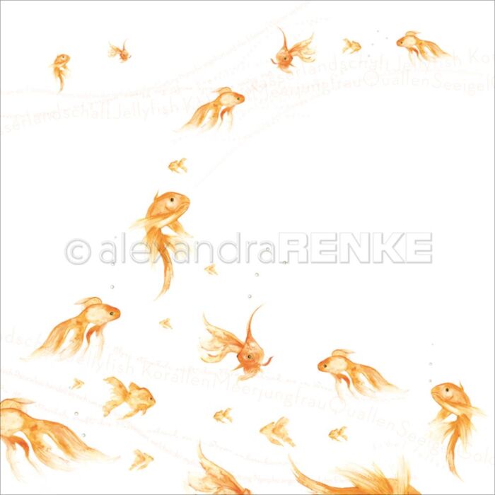 Alexandra Renke Under The Water Design Paper 12"X12" Goldfishes