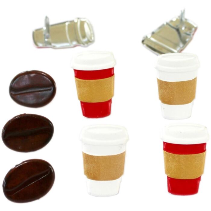 Eyelet Outlet Shape Brads 12/Pkg Coffee