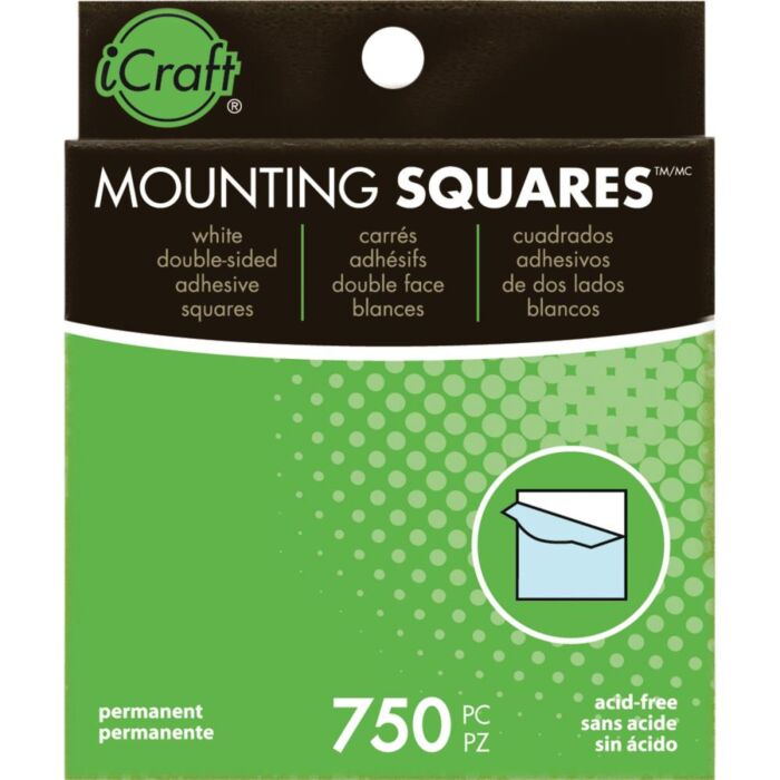 THERM O WEB-Mounting Squares  - White .5" 750/Pkg