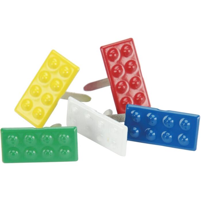 Eyelet Outlet Shape Brads 12/Pkg Building Blocks