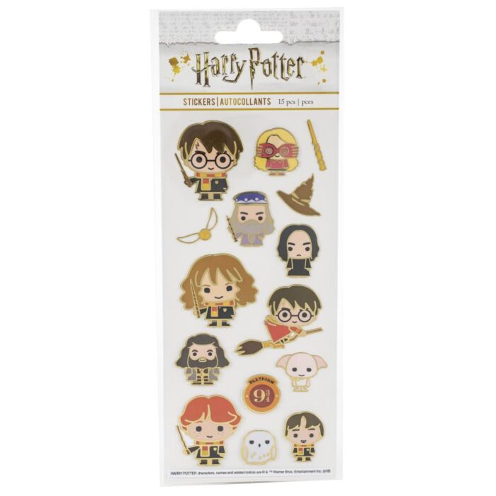 Paper House Faux Enamel Stickers 8"X3" - Harry Potter Characters Chibi