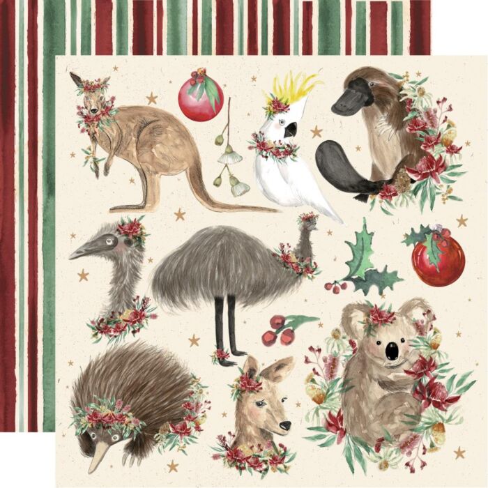 Kaisercraft - Under The Gum Leaves Double-Sided Cardstock 12"X12" Fauna