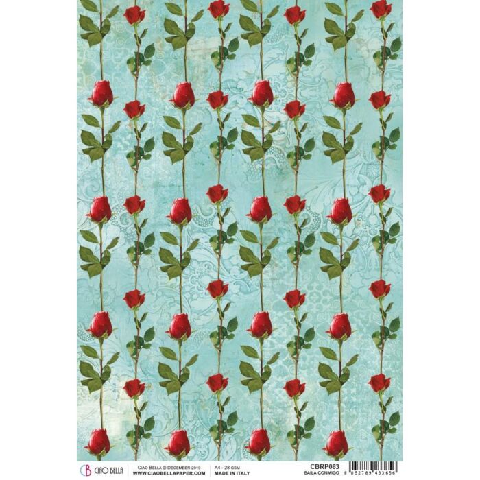 Ciao Bella Rice Paper Sheet A4 Baila Conmigo