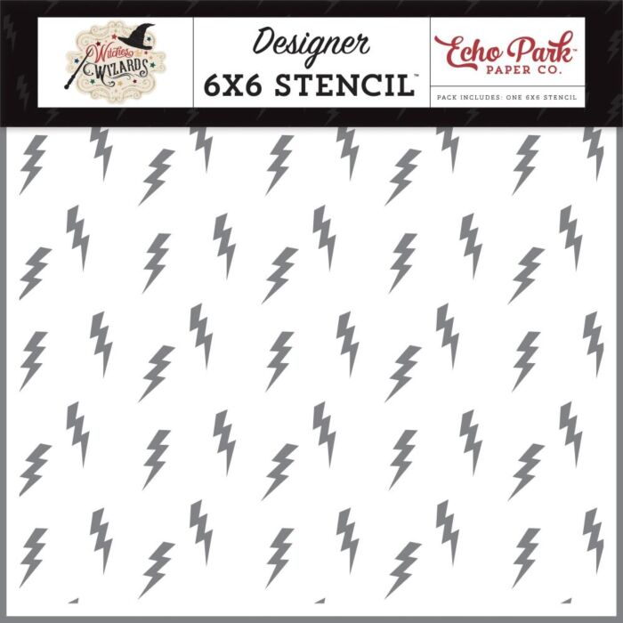 Echo Park Stencil 6"X6" Lightning Strike