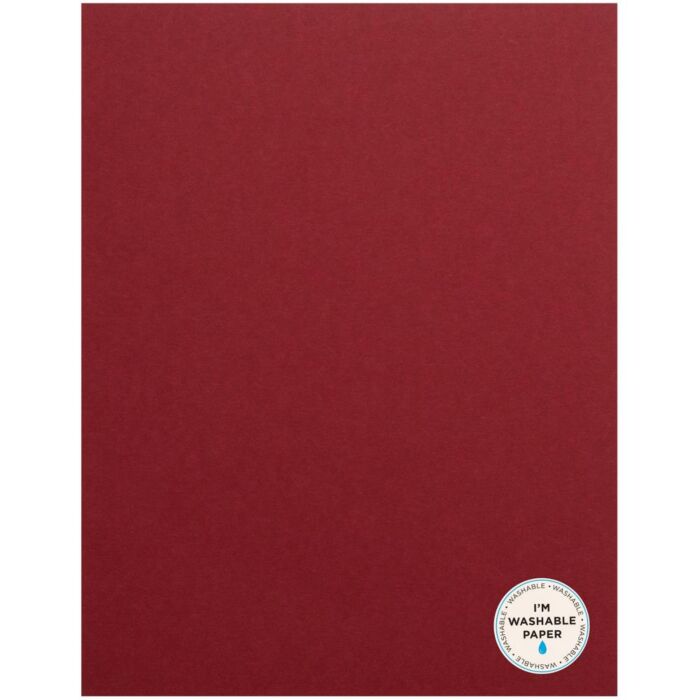 American Crafts Washable Matte Paper 8.5"X11"-Rouge