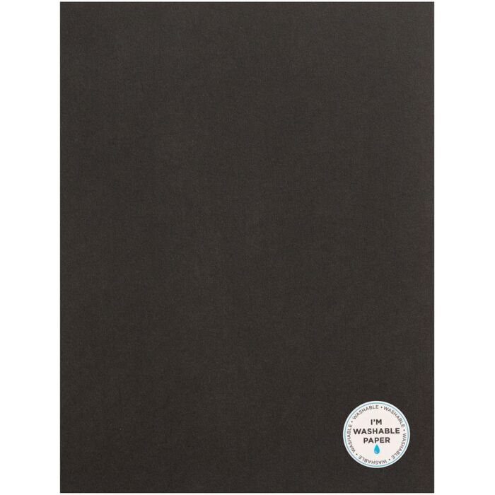 American Crafts Washable Matte Paper 8.5"X11"-Black