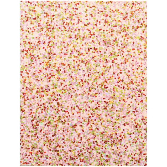 American Crafts Chunky Glitter Specialty Paper 8.5"X11" Strawberry