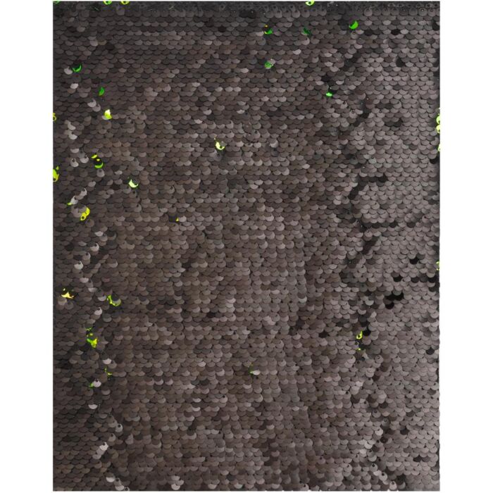 American Crafts Flip Sequin Specialty Paper 8.5"X11" Black & Green
