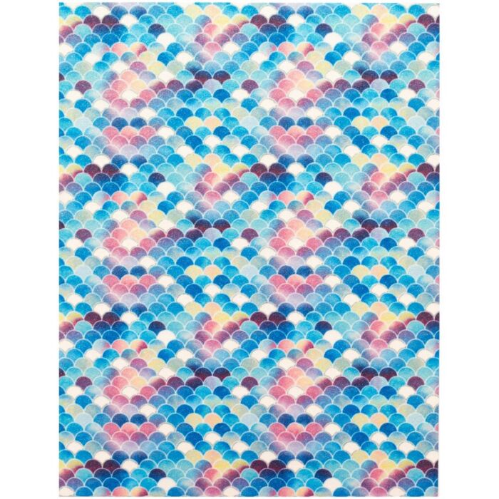 American Crafts Glitter Specialty Paper 8.5"X11" Blueberry Mermaid