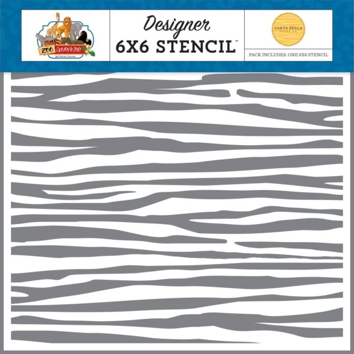 Carta Bella Paper - Zoo Adventure Collection - 6" x 6" Stencil - Tiger