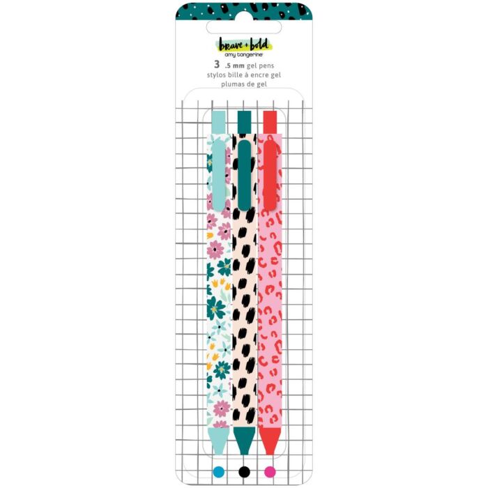 Amy Tan Brave & Bold Gel Pen Set 3/Pkg Assorted Colors