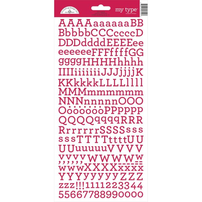 Doodlebug My Type Cardstock Stickers 6"X13"-Ladybug