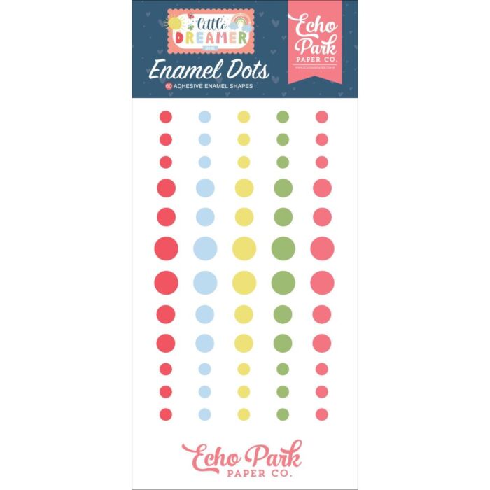 Echo Park Adhesive Enamel Dots 60/Pkg Little Dreamer Girl