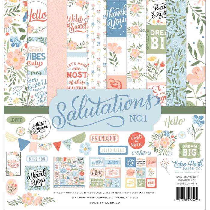 Echo Park Collection Kit 12"X12" Salutations No. 1
