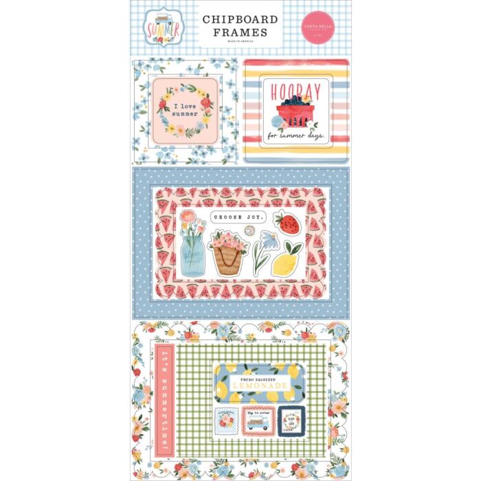 Carta Bella Summer Chipboard 6"X13" Frames