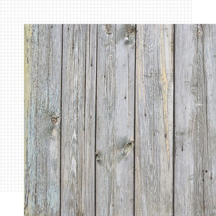 Simple Stories Color Vibe Double-Sided Cardstock 12"X12" Birch/White Grid