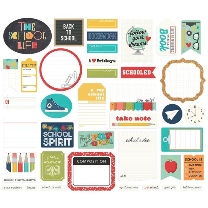 Simple Stories - School Life Bits & Pieces Die-Cuts 39/Pkg Journal