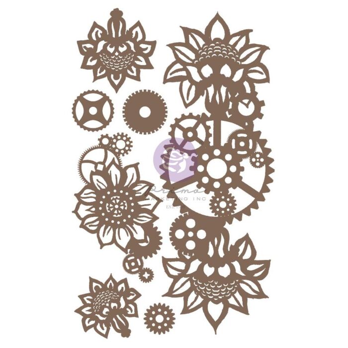 Finnabair Decorative Chipboard Machine Floral Decors