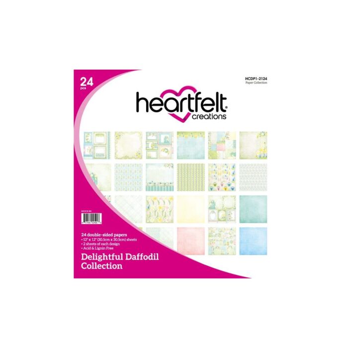 Heartfelt Creations Double-Sided Paper Pad 12"X12" 24/Pkg Delightful Daffodil