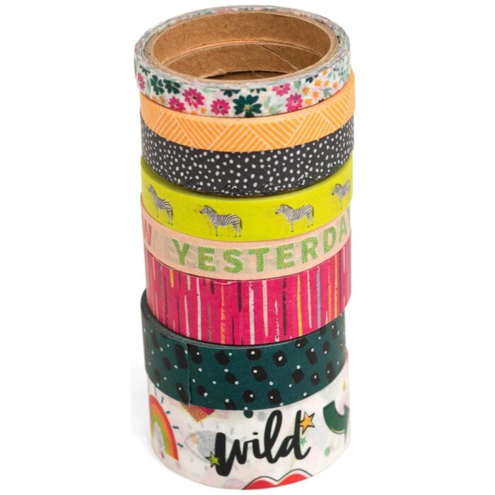 Amy Tan Brave & Bold Washi Tape 8/Pkg