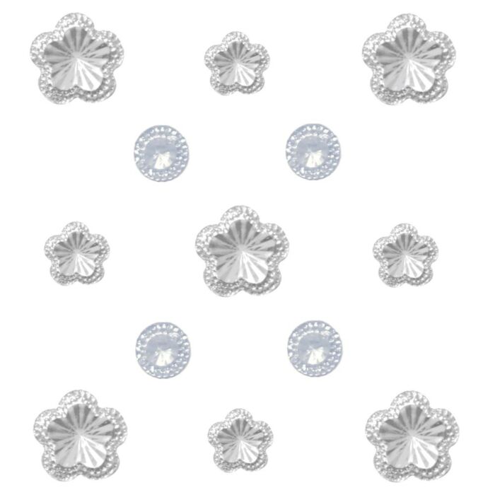 Jolee's Boutique Dimensional Stickers Floral Prism Silver