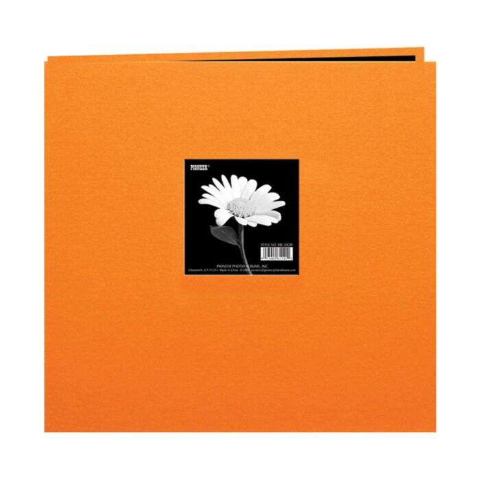 DAMAGED - FINAL SALE Pioneer Book Cloth Cover Post Bound Album 12"X12" - Orange