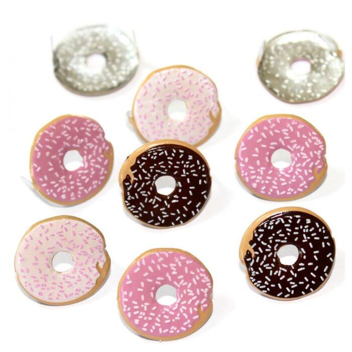 Eyelet Outlet Shape Brads 12/Pkg Doughnut