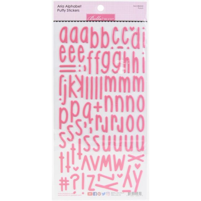 Bella Besties Aria Alpha Puffy Stickers Punch