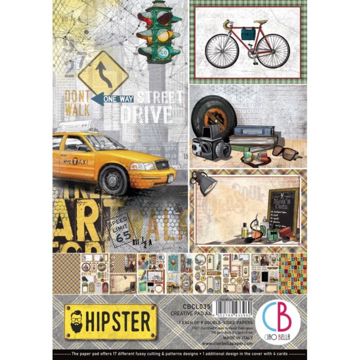 Ciao Bella Double-Sided Creative Pack 90lb A4 9/Pkg Hipster