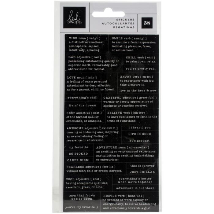 Heidi Swapp Old School Definition Stickers 58/Pkg
