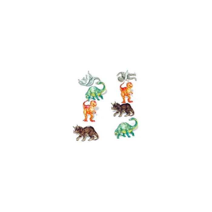Eyelet Outlet Shape Brads 12/Pkg Dinosaur