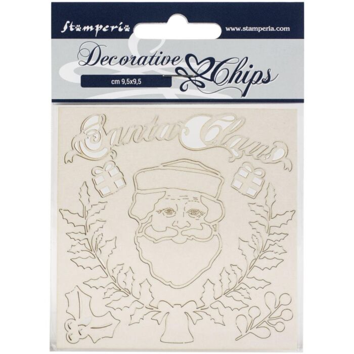 Stamperia Decorative Chips 3.75"X3.75" Santa Clause