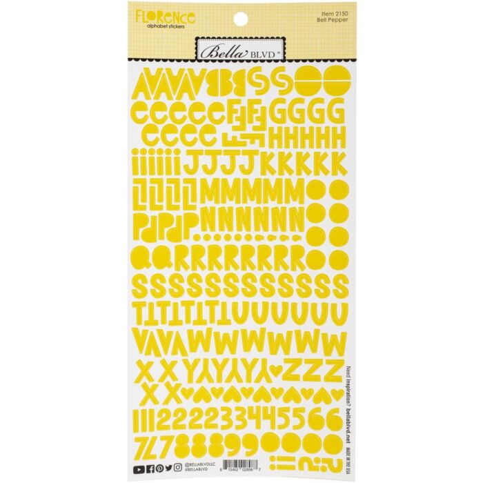 Bella Besties Florence Alphabet Stickers Bell Pepper