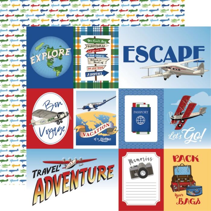Carta Bella Our Travel Adventure Double-Sided Cardstock 12"X12" Multi Journaling Cards
