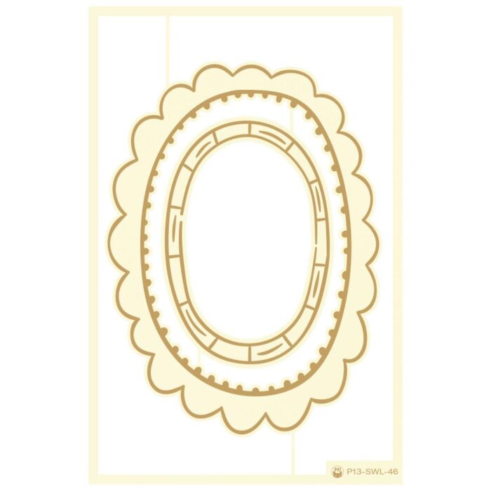 P13 Die-Cut Chipboard Embellishments 4"X6" Stitched With Love #03
