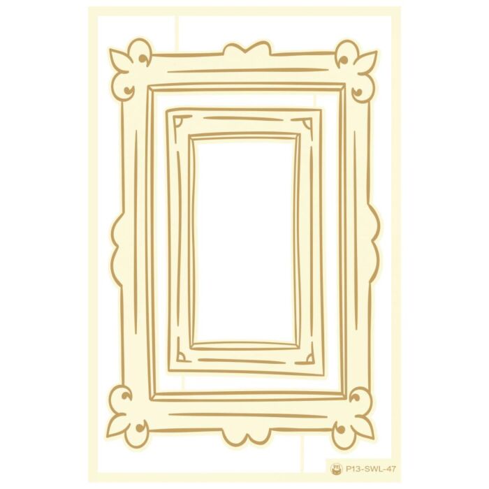 P13 Die-Cut Chipboard Embellishments 4"X6" Stitched With Love #04