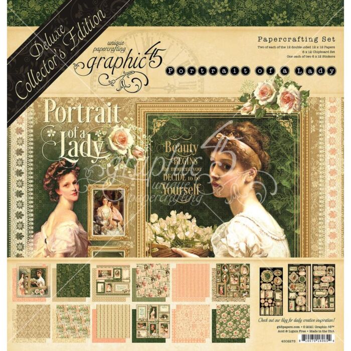 Graphic 45 Deluxe Collector's Edition Pack 12"X12" Portrait Of A Lady