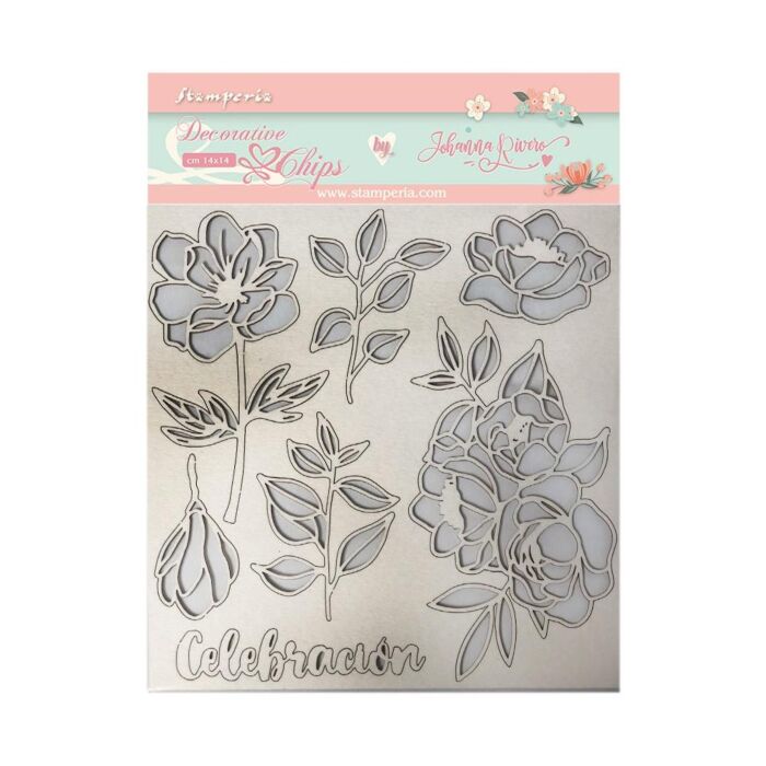 Stamperia Decorative Chips 5.5"X5.5" Celebration