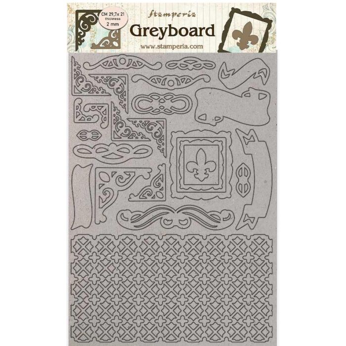 Stamperia Greyboard Cut-Outs A4 2mm Thick Frames