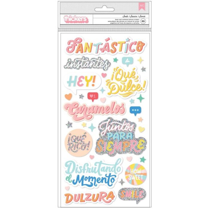 Odeb Marshall Fantastico Thickers Stickers 69/Pkg Smile Phrase