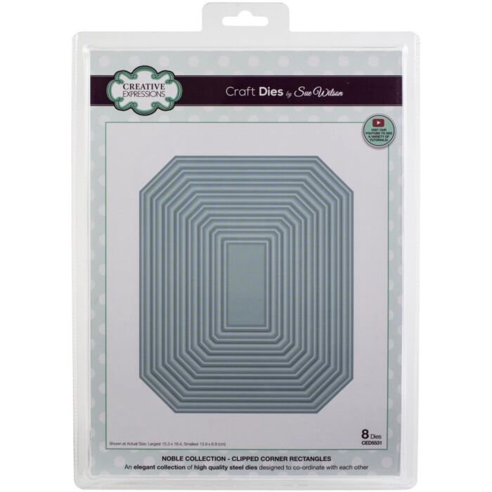 Creative Expressions Craft Dies By Sue Wilson Noble- Clipped Corner Rectangles