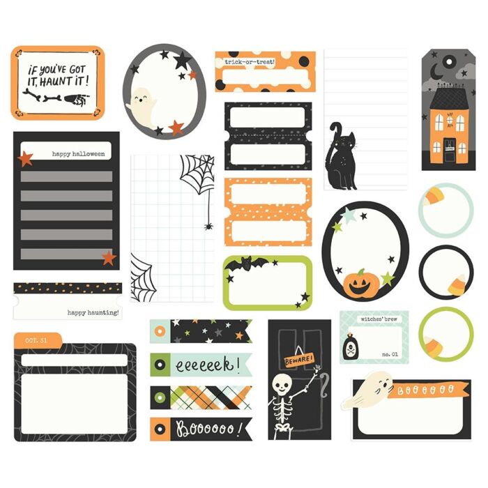 Simple Stories Spooky Nights Bits & Pieces Die-Cuts 23/Pkg Journal
