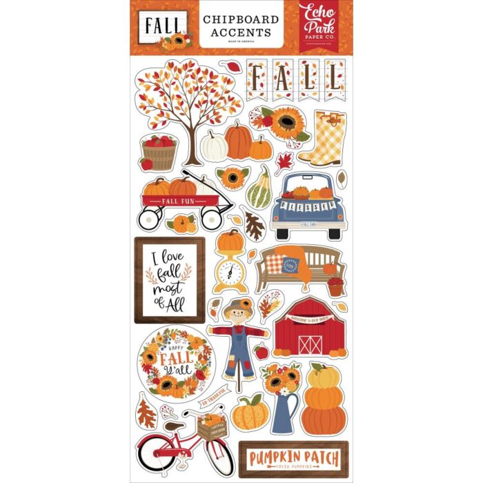 Echo Park Fall Chipboard 6"X13" Accents