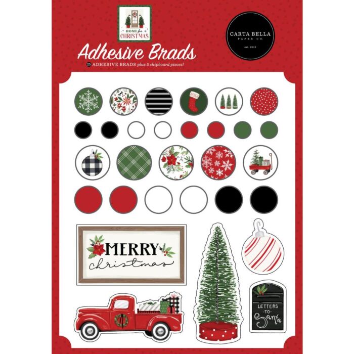 Carta Bella Decorative Brads Home For Christmas