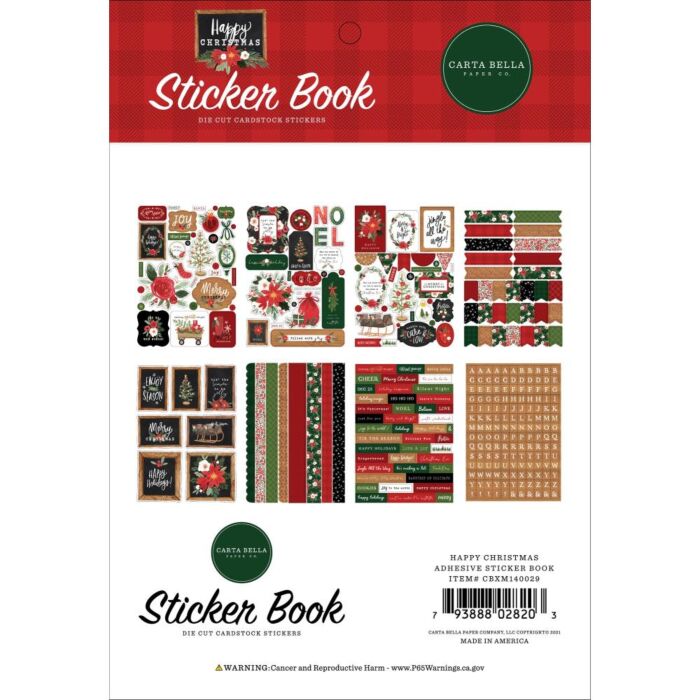 Carta Bella Sticker Book Happy Christmas