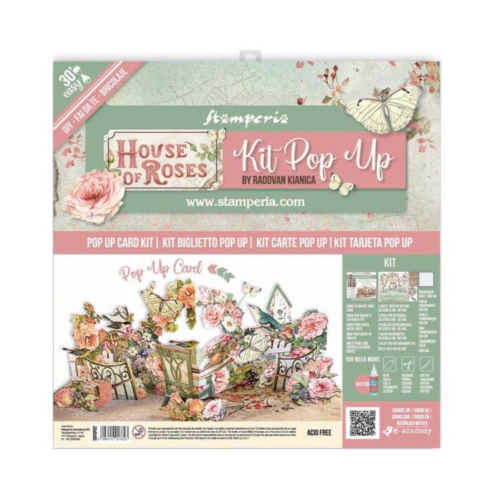 Stamperia Pop-Up Card Kit House Of Roses