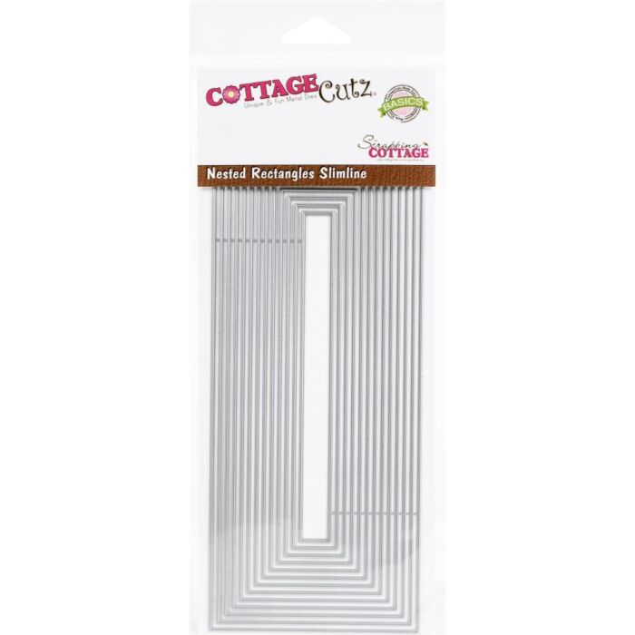 CottageCutz Slimline Dies Nested Rectangles 8.5" To .5"