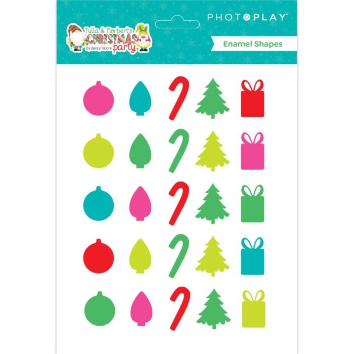 PhotoPlay - Tulla & Norbert's Christmas Party Enamel Shapes 25/Pkg