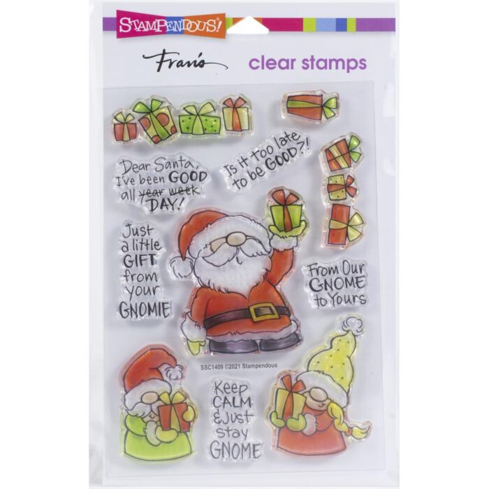 Stampendous Perfectly Clear Stamps Santa Frame